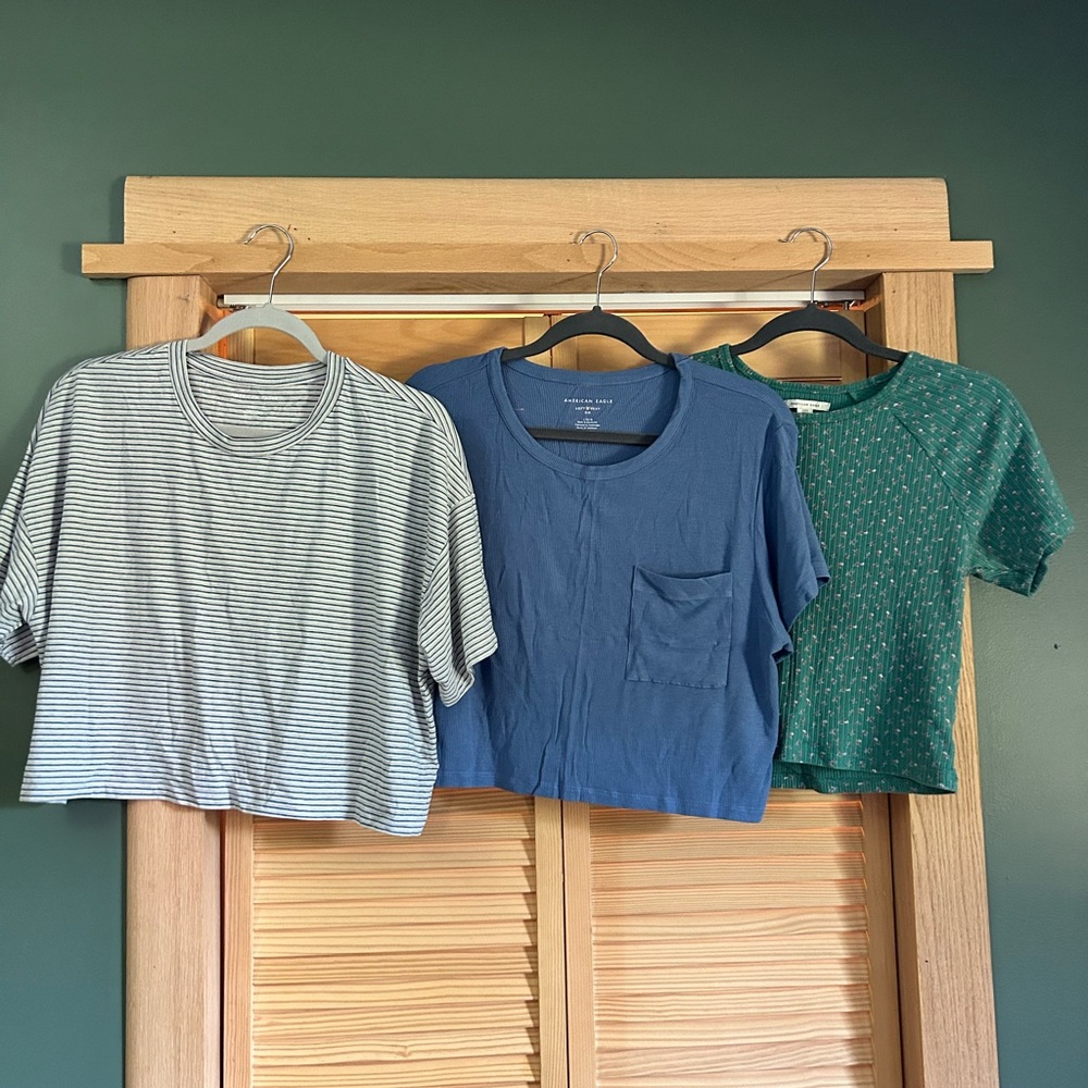 ‼️SET OF 3‼️ AE Crop Tops